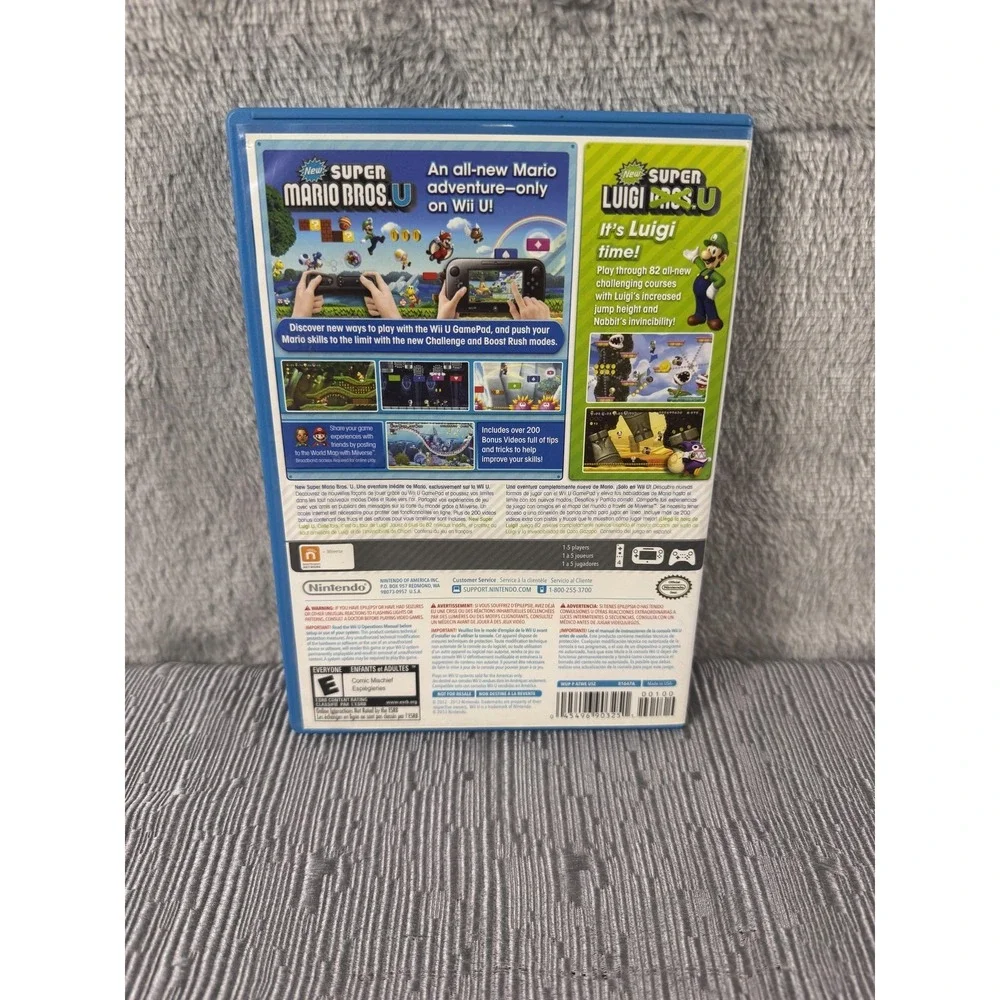 New Super Mario Bros U + New Super Luigi U Nintendo Wii U Game E NTSC-U/C Disc